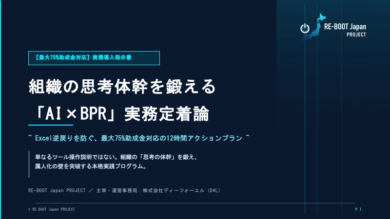 「助成金対応AI・BPR研修完全導入ガイド」ホワイトペーパー